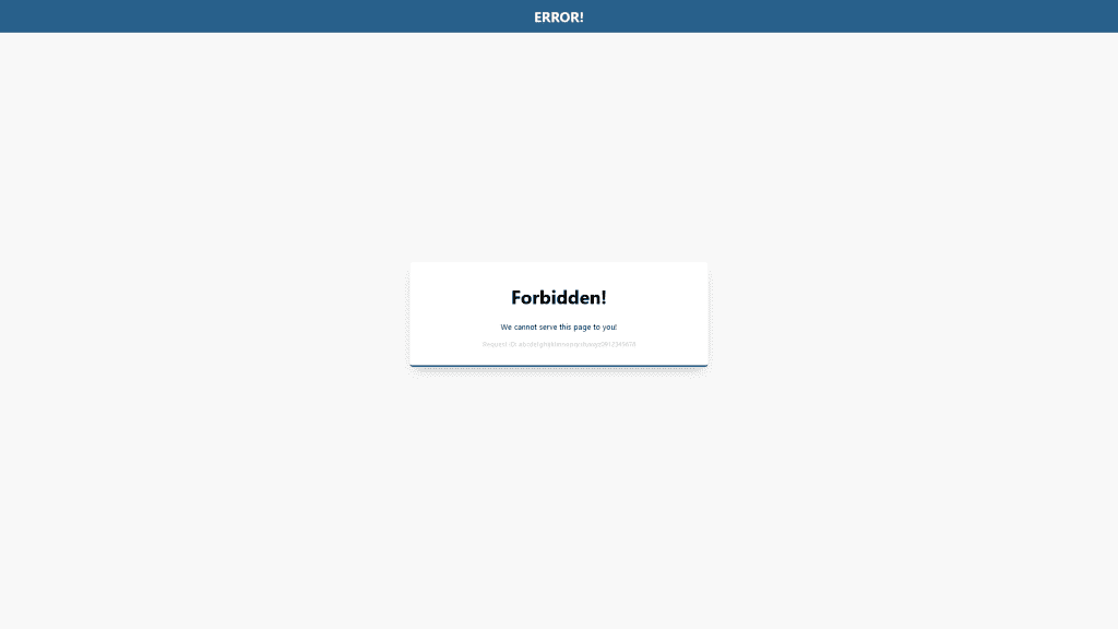 Firewall error page