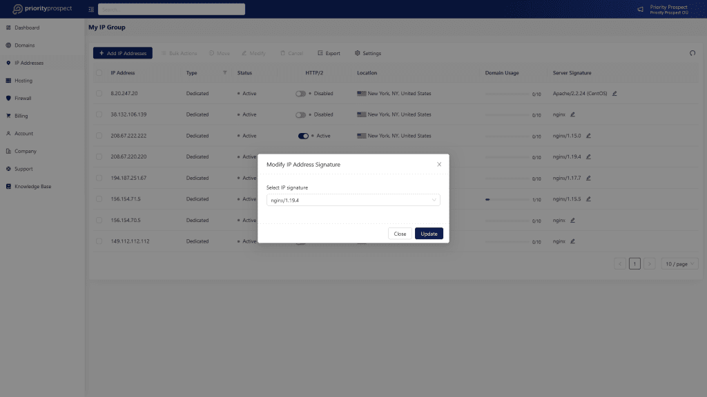 Easily customize your IP addresses for PBN hosting