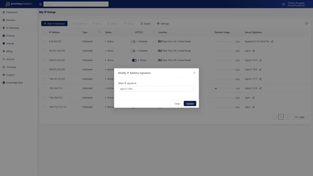Easily customize your IP addresses for PBN hosting