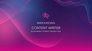 Announcing Content Writer Tool