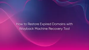 How to Restore Expired Domains with Wayback Machine